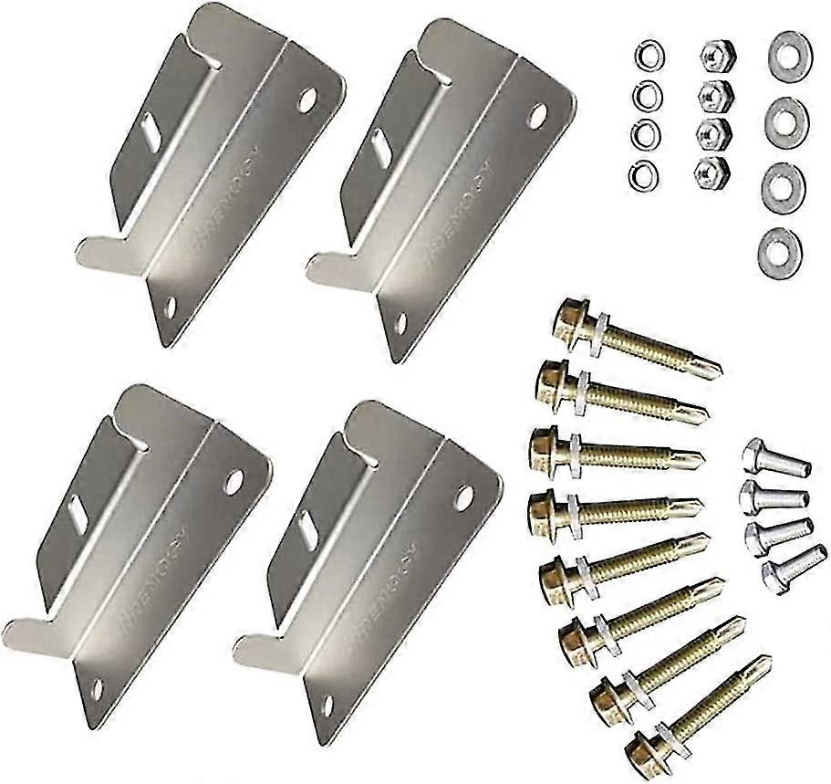 Shaped Solar Panel Brackets,4pcs Z Shaped With Nuts And Bolts