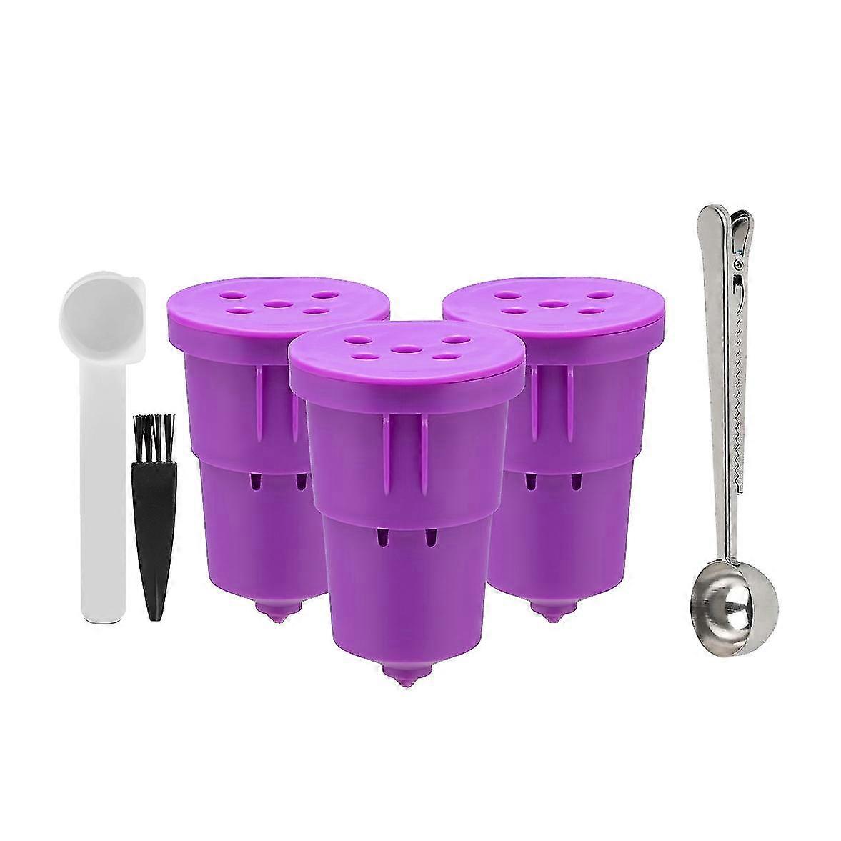 Refillable Coffee Filter Cup Kit Reusable Coffee Pod Filled Capsule Compatible With 1.0 K Cup Coffee