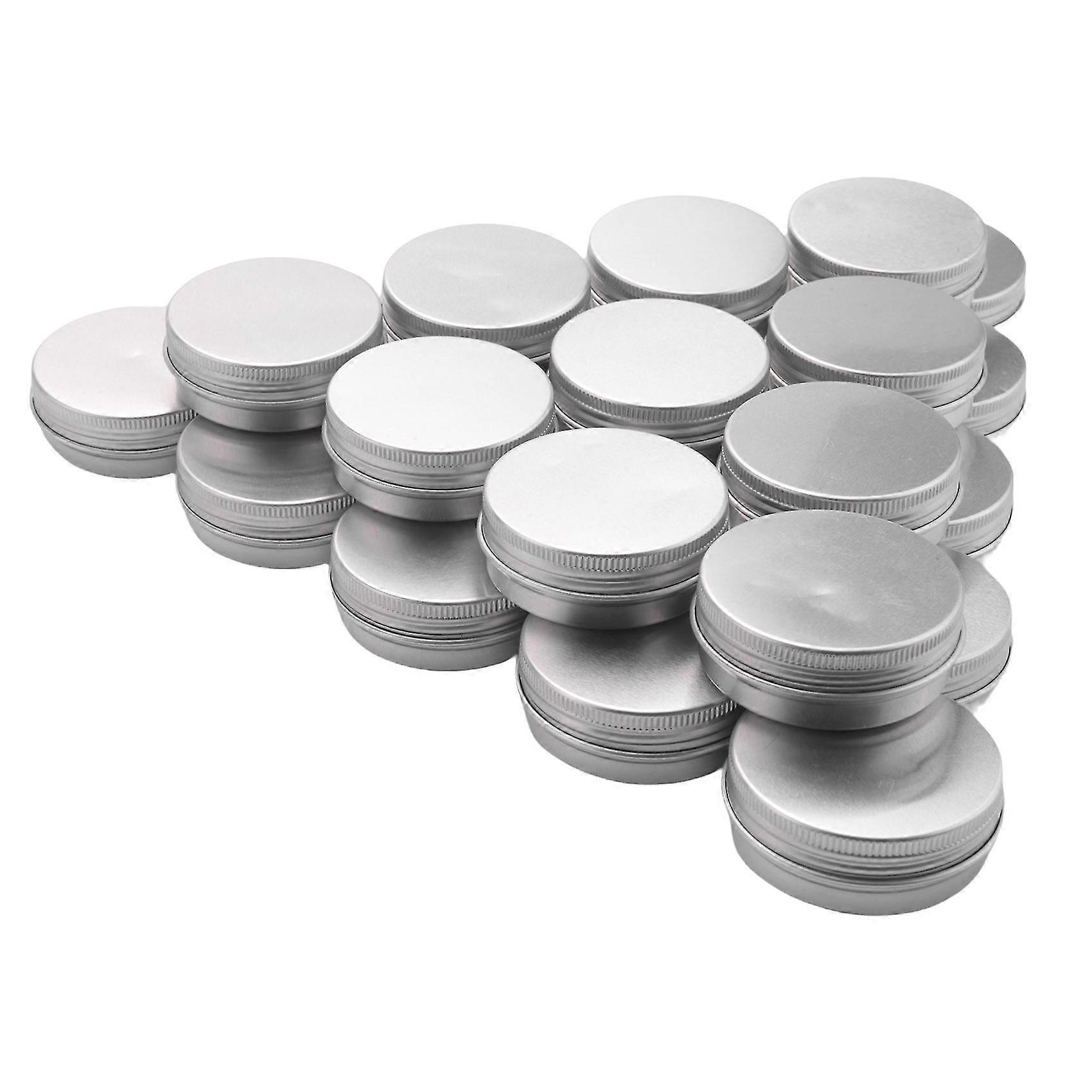 Pack Of 25 - 15ml Aluminium Tin Make Up Candle Pots Capacity Empty Big Cosmetic/candle/spice Pots/h