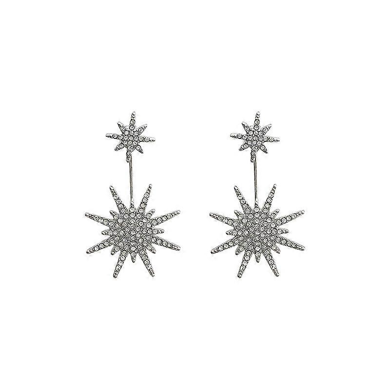 Snow Earring with Cubic Zirconia Hexagonal Star