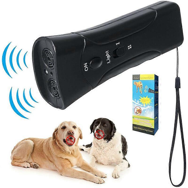 Ultrasonic Dog Repeller Dual Channel Anti Bark Device 3 in 1 Dog Training T