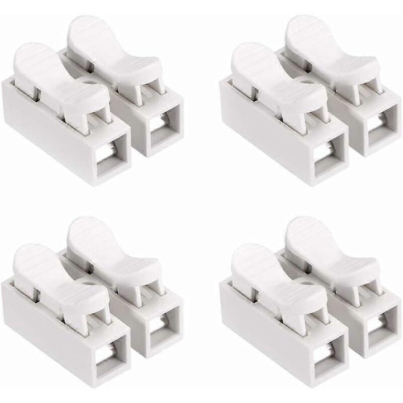 100Pcs Connector Wire, Ch2 Spring Connector, Auto Connection Terminals, For Led Strip