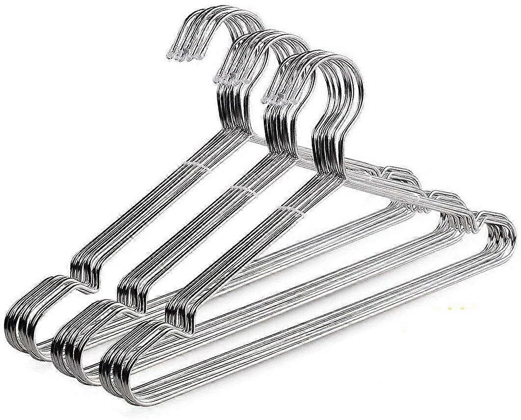 Cabides de arame 30 pacote de aço inoxidável aço forte aço forte cabides de arame roupas 16,5 polegadas