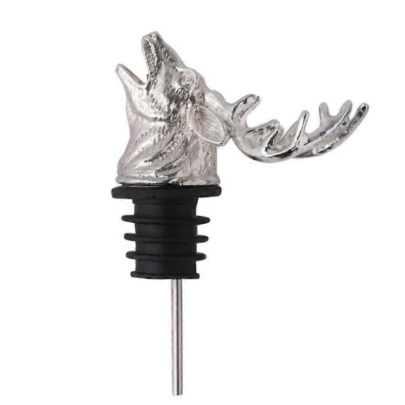 Wine Pourer Retro Deer Shape Zinc Alloy Wine Decanter Pour Spout Supplies for Home KAESI