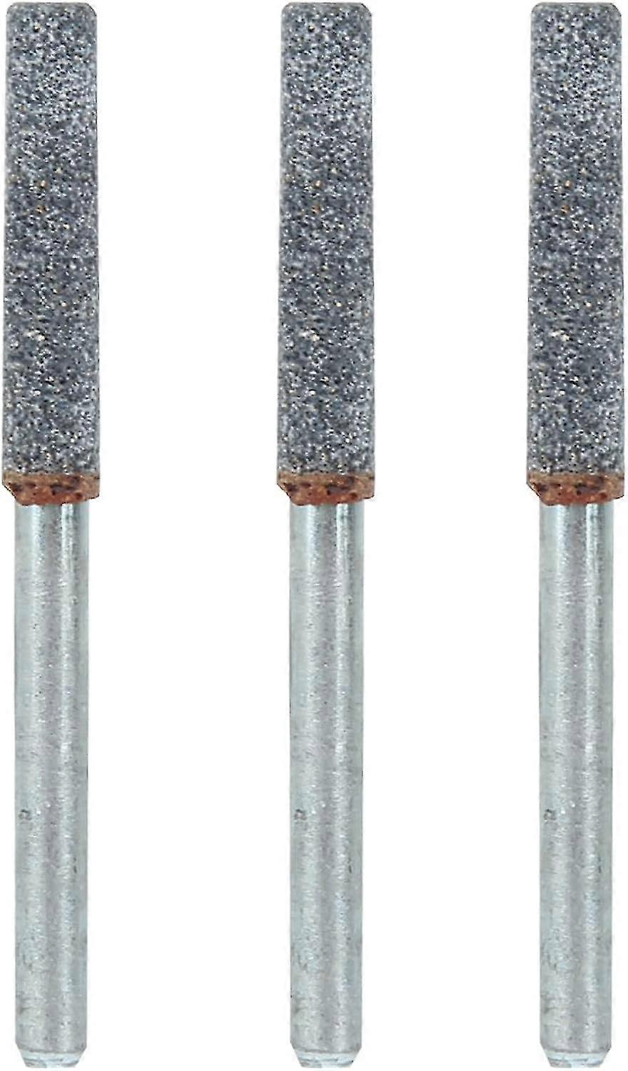 Diamond Chainsaw Sharpener Burr Stone File, 3pcs 4mm Sharpening Stone, Fit For Any Rotary Tool Power Drill/hand Drill Attachment, Grinding Stone Chain