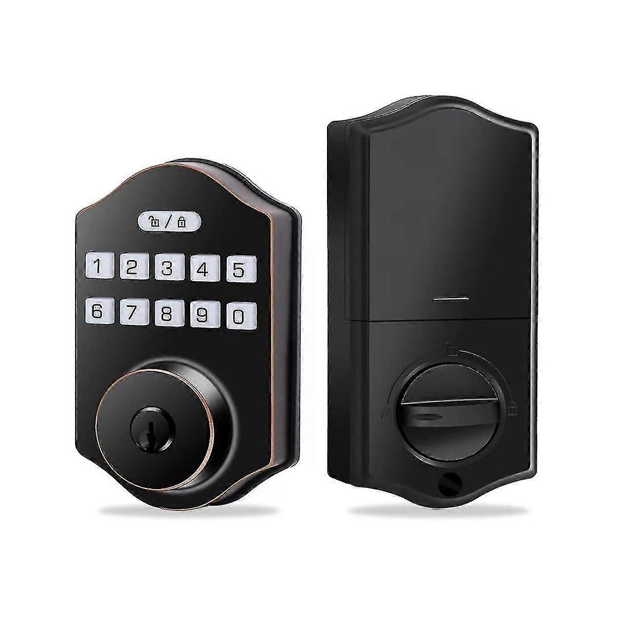 Keyless Entry Door Lock, Electronic Deadbolt With Keypad, Auto Front Door Lock, 100 Users Codes Wit-dt
