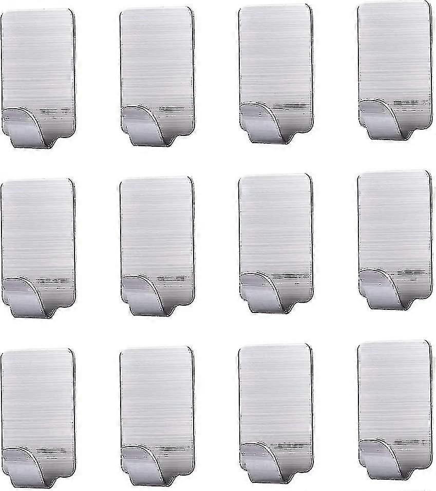 Hooks Stainless Steel Self-adhesive, Towel Hooks Coat Hooks Wall Hooks Adhesive Hooks Stainless Steel Self-adhesive Without Drilling Waterproof F