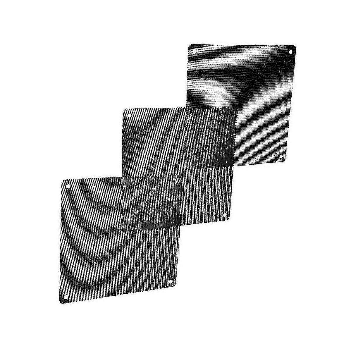 Dustproof Mesh, 3pcs Pvc Computer Cooler Fan Dust Filter, Black