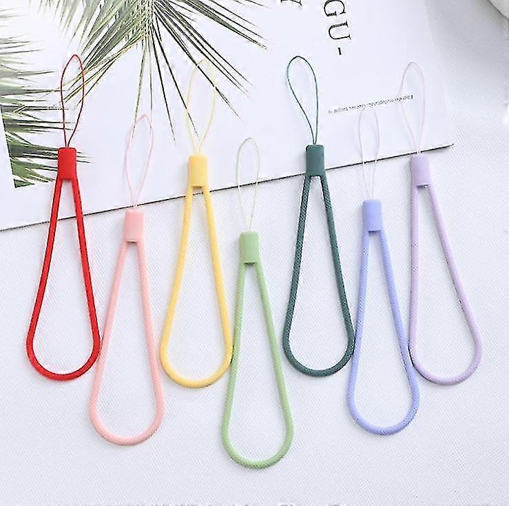 Χέρι ιμάντα καρπού Lanyard αδιάβροχη σιλικόνη καουτσούκ γοητεύει Fothumb οδηγεί τα κλειδιά σήματα κλειδοθήκη 7pcs ανάμεικτα χρώματα