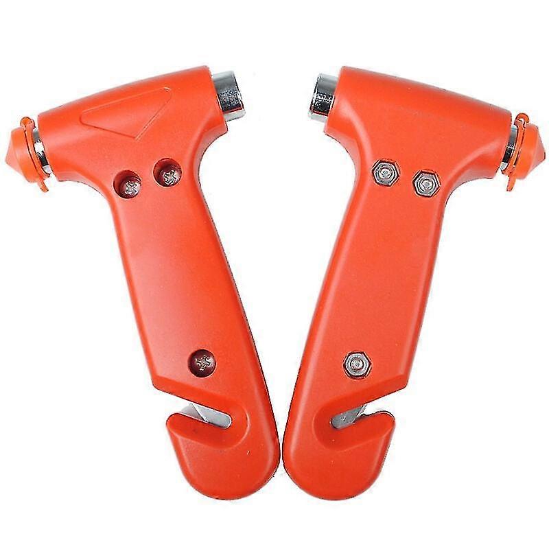 2 In 1 Rescue Hammer With Car Emergency Seat Belt Cutter And Window Breaker Tool 2 Pcs