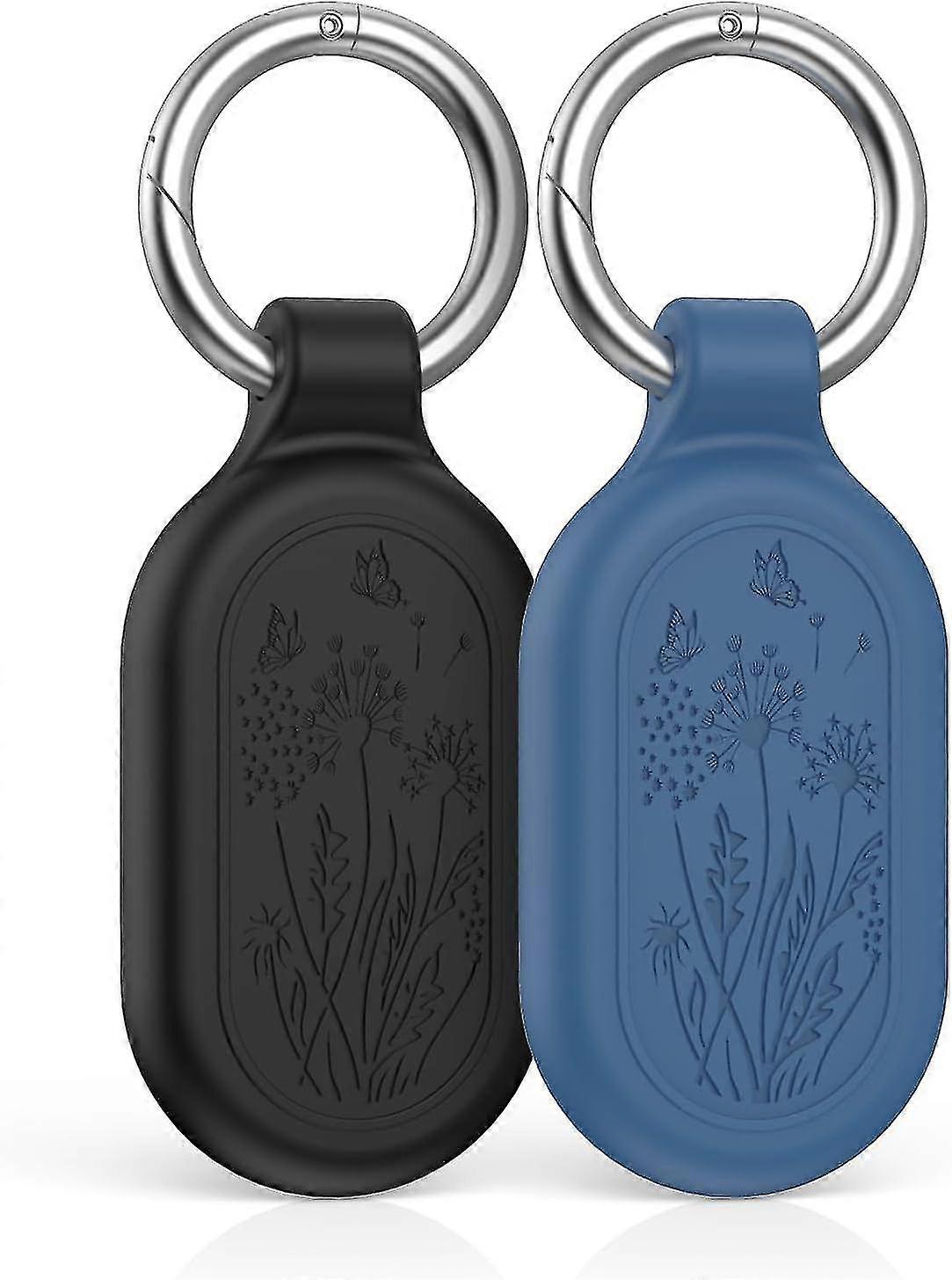 For Samsung Galaxy Smart Tag 2 Case, 2pcs Silicone Waterproof Full Protective Case For Galaxy Smarttag 2 With Key Ring, For Keys Pets Luggage