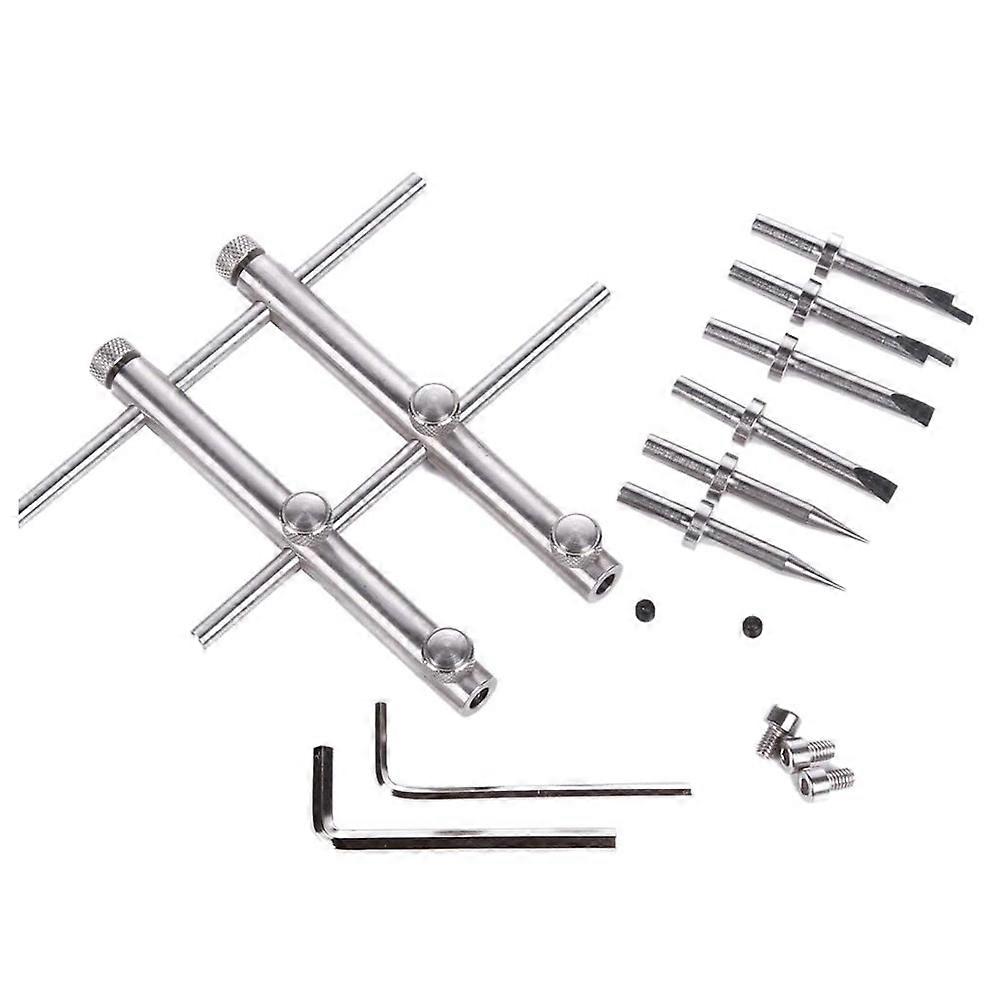 Camera Lens Openning Repairing Tool Kit 10-100mm Lens Repair Set with 3 Tips 6 Screws 2 Hexagon Wre