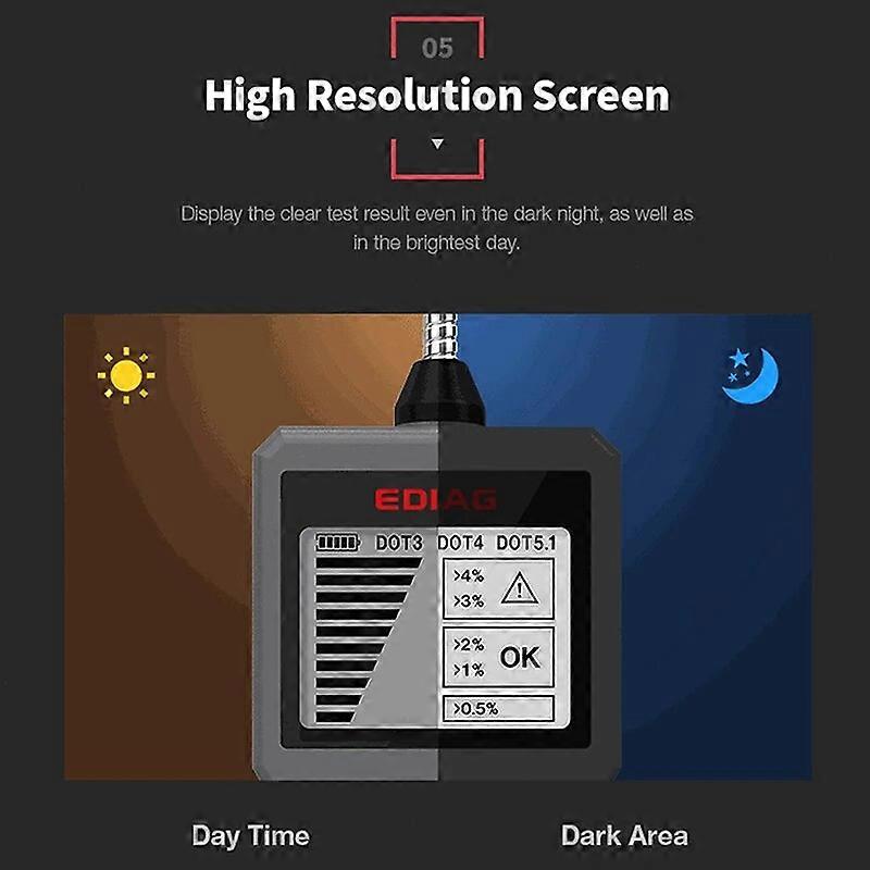 Auto Brake Fluid Tester Digital LED Indicator Check Display Tester Auto Oil Quality Check Pen LED Indicator Check Display Auto O