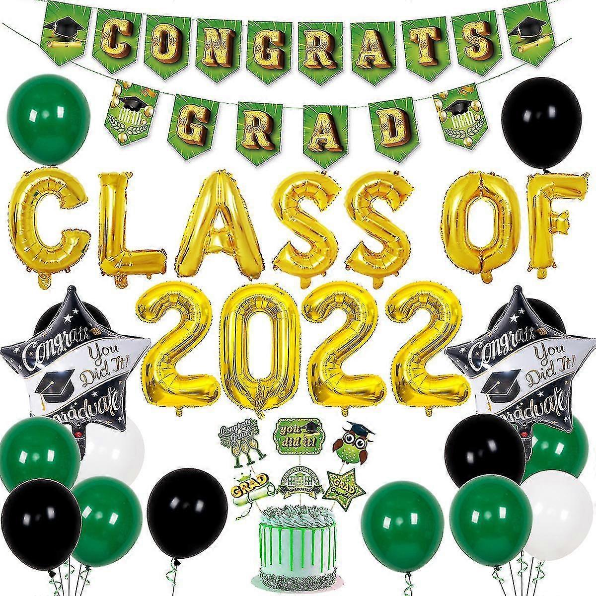 2023 Graduation Party Balloons Banner Cake Toppers Set Decorations