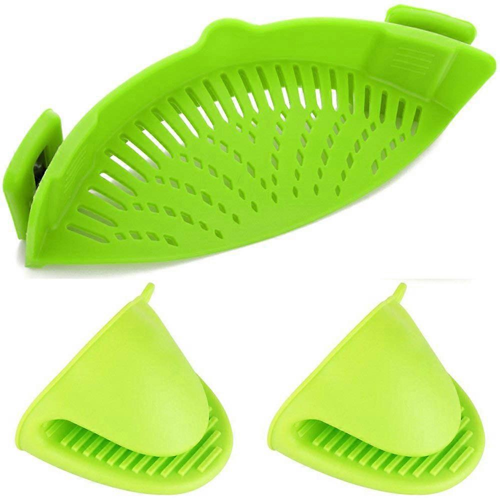 Silicone Clip-on Strainer Colander,  Heat Resistant Drainer Filter