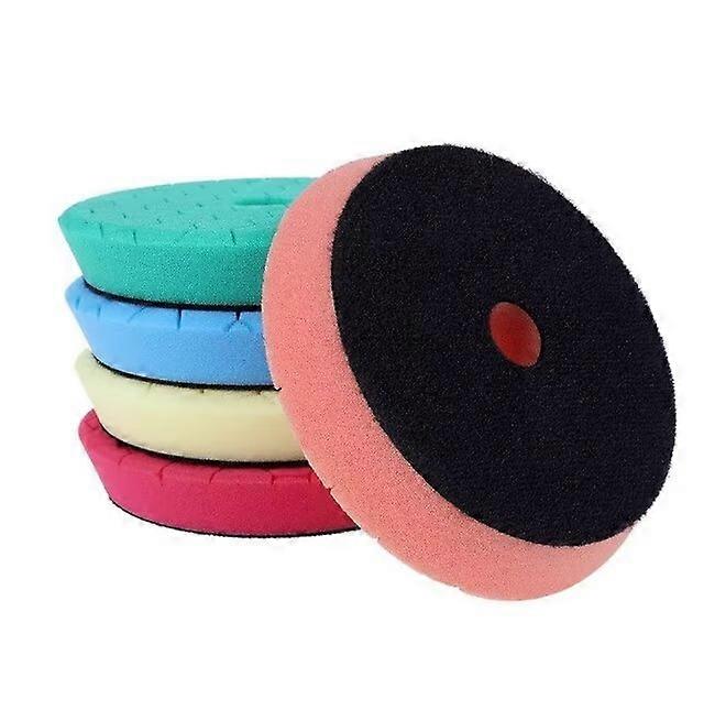ponge de Polissage, Set de Polissage, 5 Pices 150mm Hex Logic Polissage Pad ponge polir Kit pour Voiture Ponage Polissage pour 125mm RO/DA Polissage p
