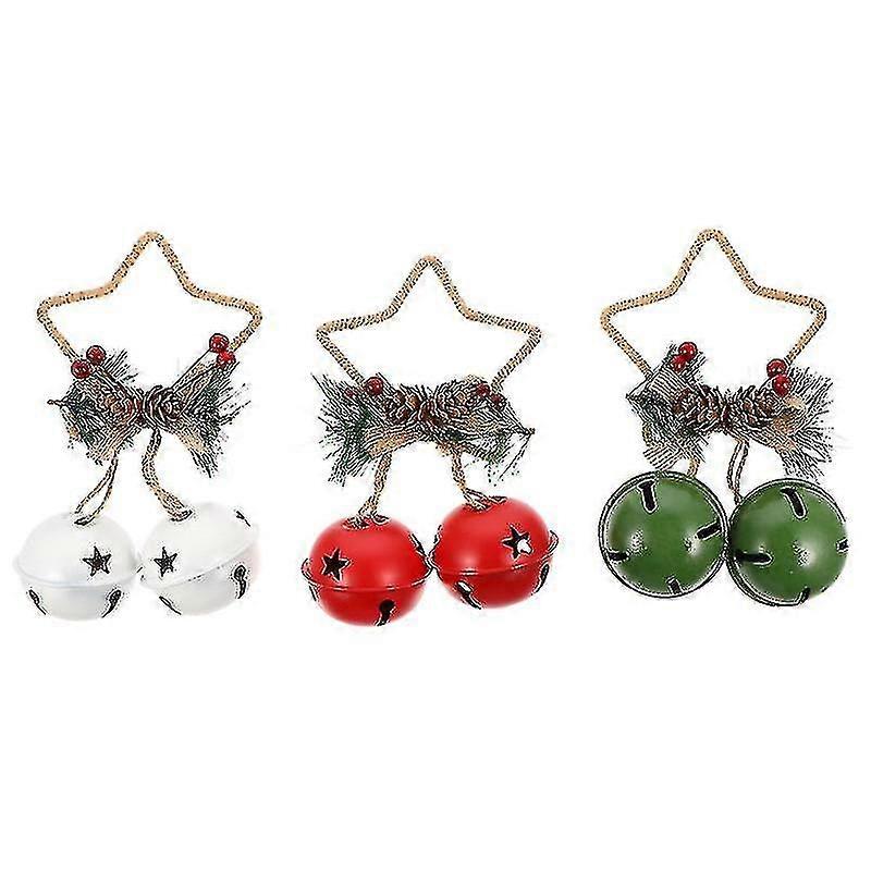 2pcsクリスマスベルペンダントクリスマスツリーハンギング装飾品ハンギングオーナメント