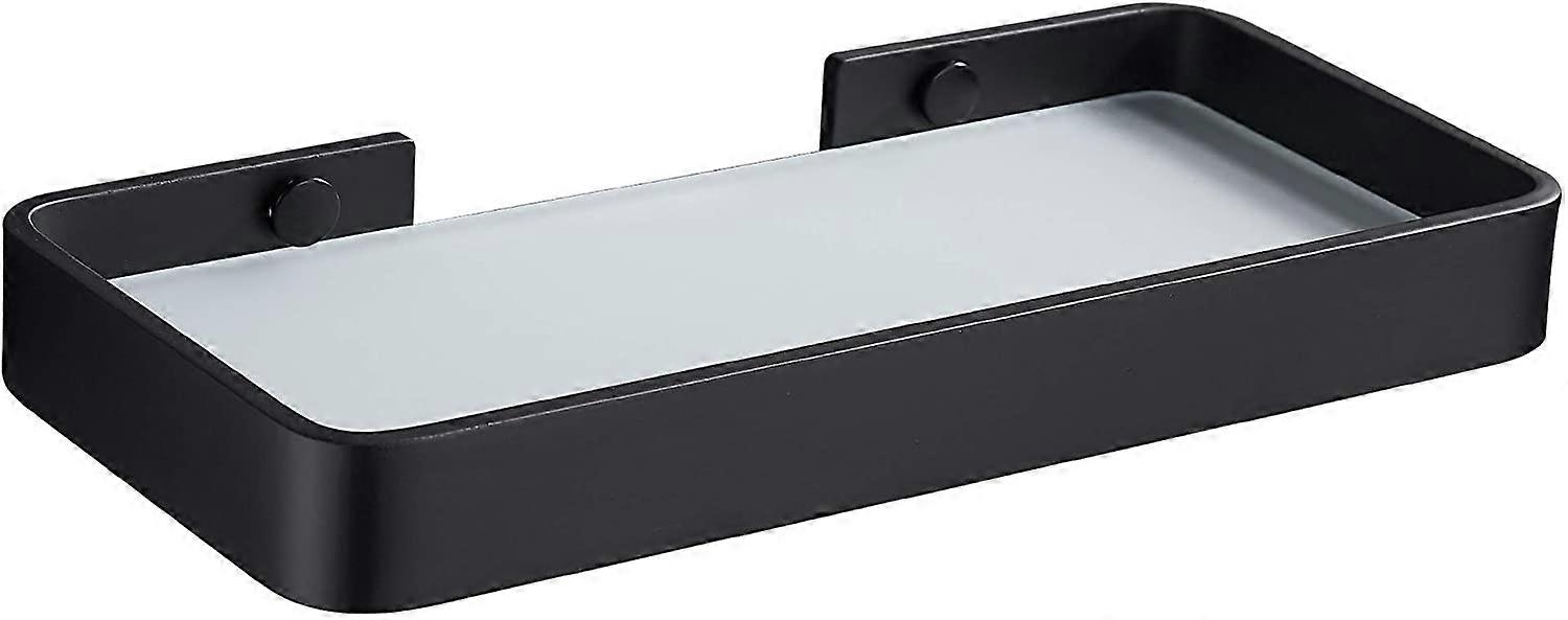 Black shower shelf, storage box 25cm