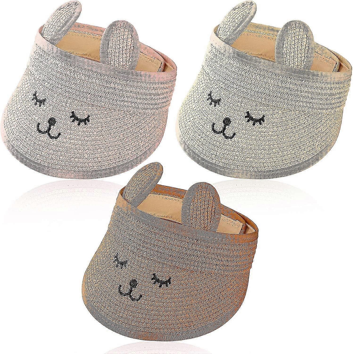 Baby Sun Hat Straw Visor Hat Kids Summer Empty Top