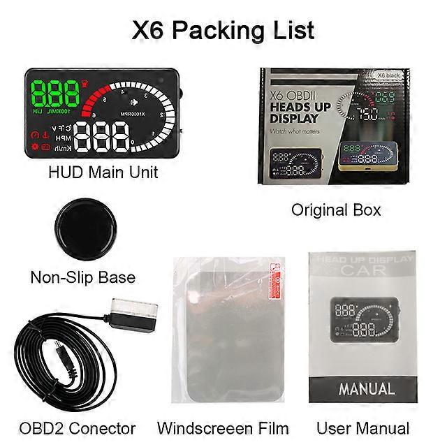 4/5.5 LED Digital OBD2 HUD Car Display Head Up OBD 2 Diagnostic Tools Speedometer Windshield Projector Automotive Accessories