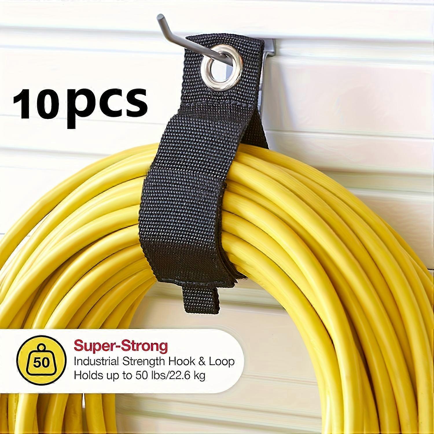 3/6/10pcs Extension Cord Organizer With Hooks And Loops, Cord Wraps, Cable Ties, Hoses, Home Cord, RV And Garage Storage And Organization