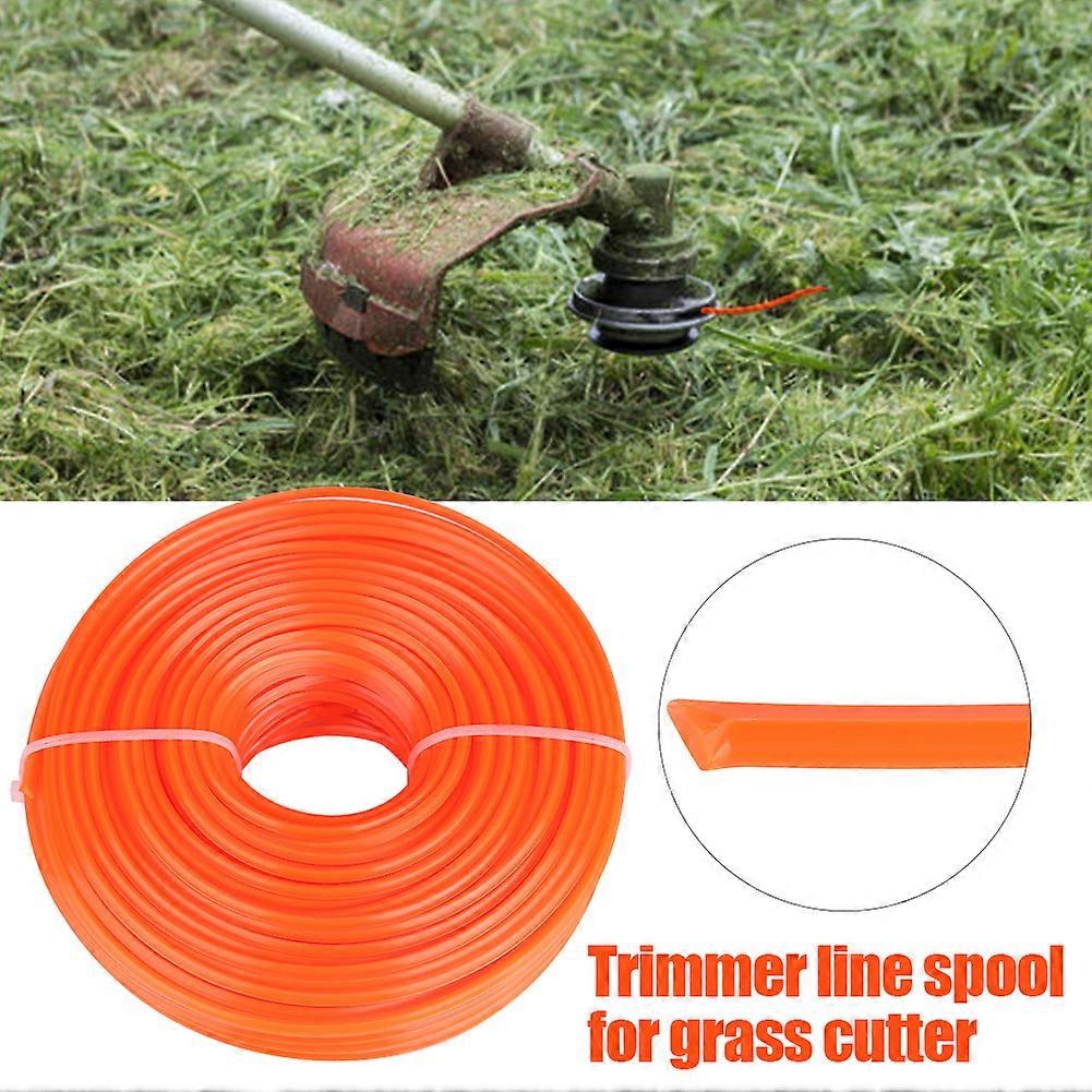 50m Square Nylon Cord Trimmer Line 3mm for Petrol Grass Trimmer