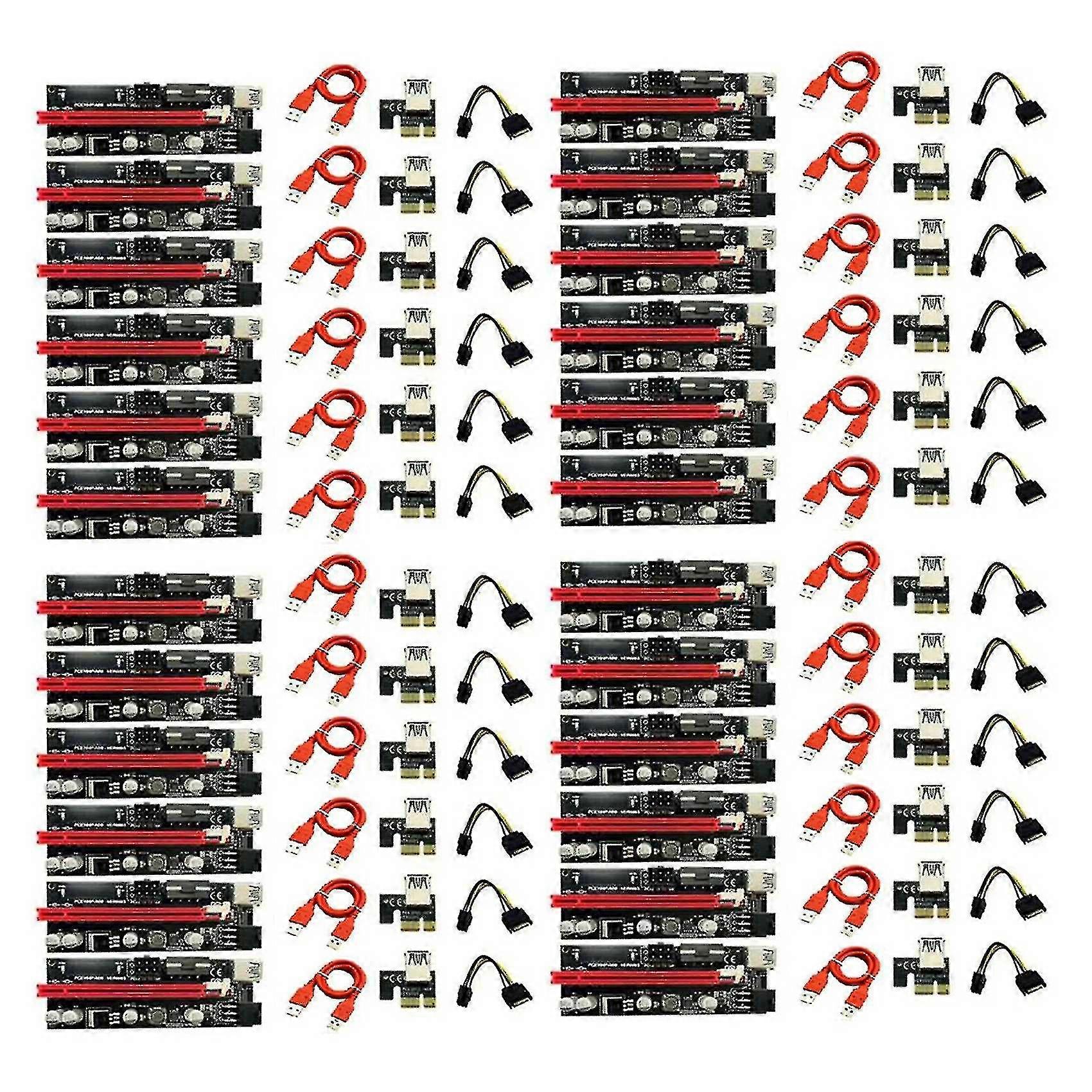 24pcs Ver009 Usb 3.0 Pci-e Riser Ver 009s Express 1x To 16x Extender Riser Adapter Card Sata 15pin PXCL