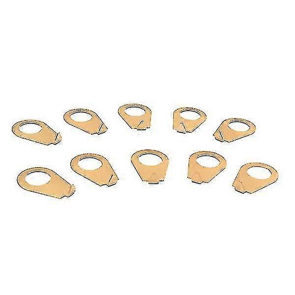 10 Pcs Guitar Bell Knob Washer Pointer Plate Steel Knob Pointers For Gibson-style Knobs (golden)