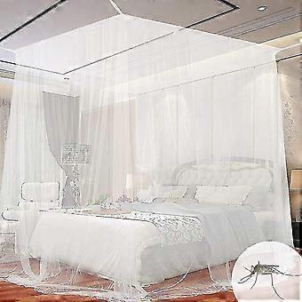 Universal Square Bed Mosquito Net, Effective Mosquito Protection - White (200 * 200 * 190cm)