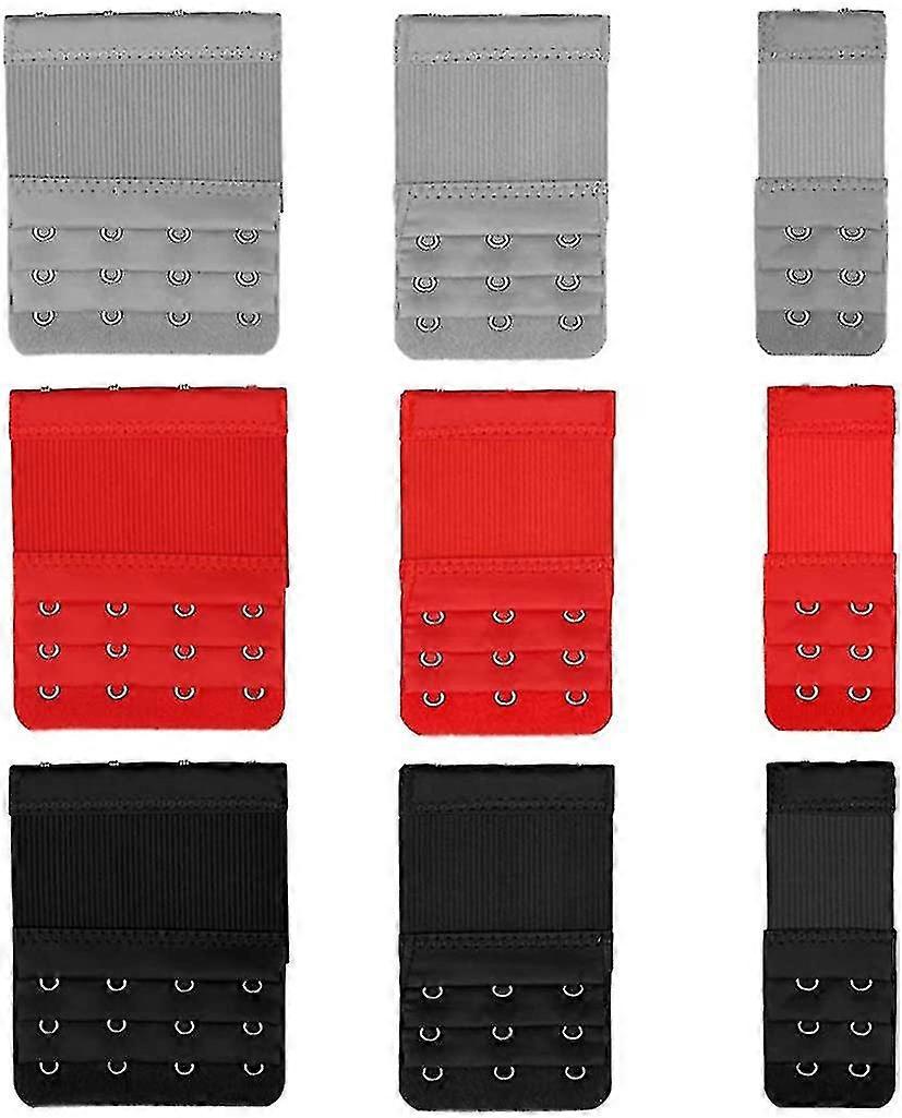9pcs Bra Extender 2 Hooks 3 Hooks 4 Hooks Nylon Elastic Back Bra