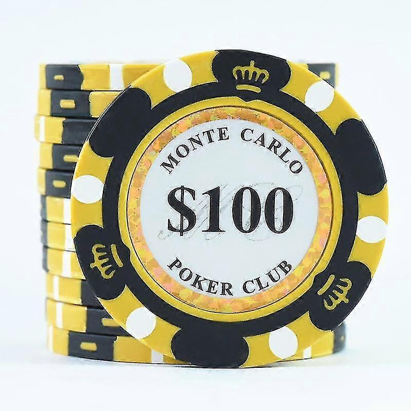10pcspack Clay Poker Chips Casino Coins 40mm Coin Poker Chips 14g Set Entertainment Custom Texas Hold'em Dollar Coins
