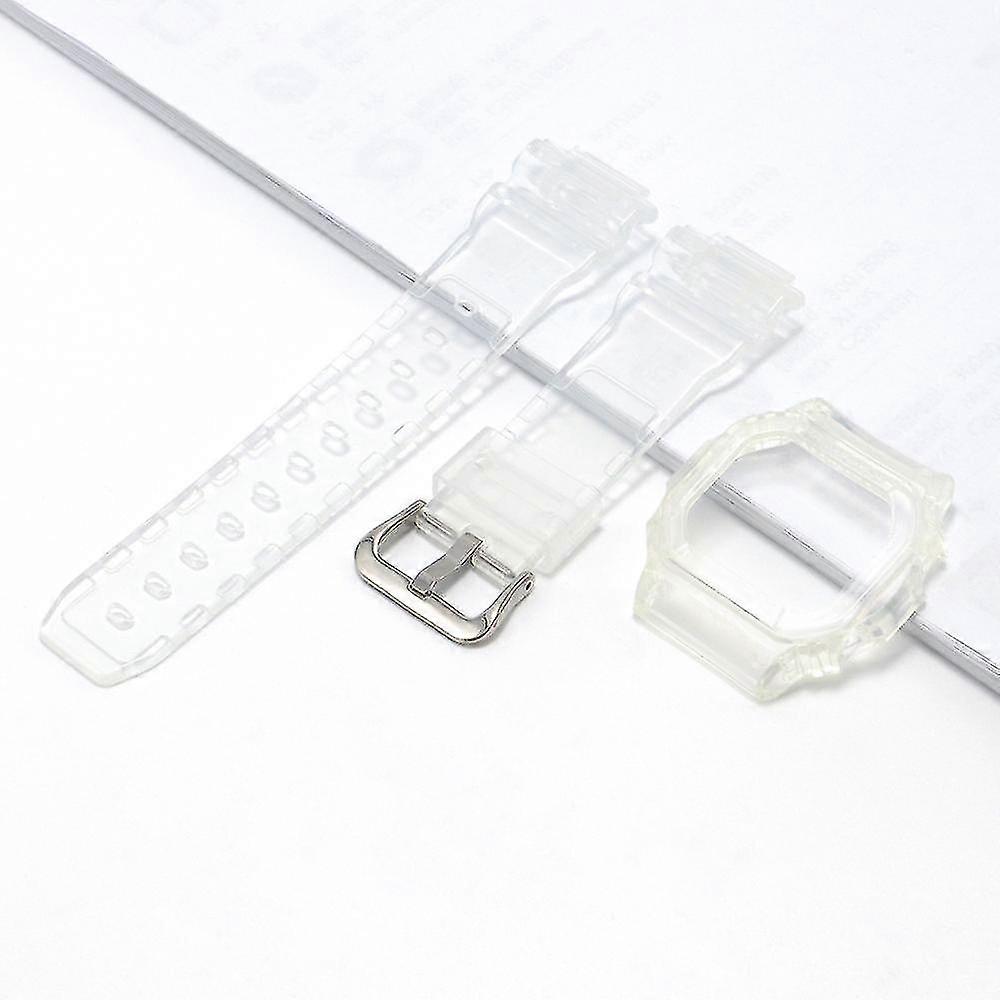 Resin Band For Gasioak Dw5600 Transparent Bezel For G-5000 Gw-m5610 G-5600 Watch Strap+case Replacement Refit Bracelet