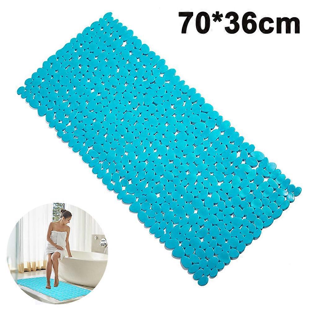 小石の浴槽マット吸盤、排水穴付き滑り止めシャワーマット