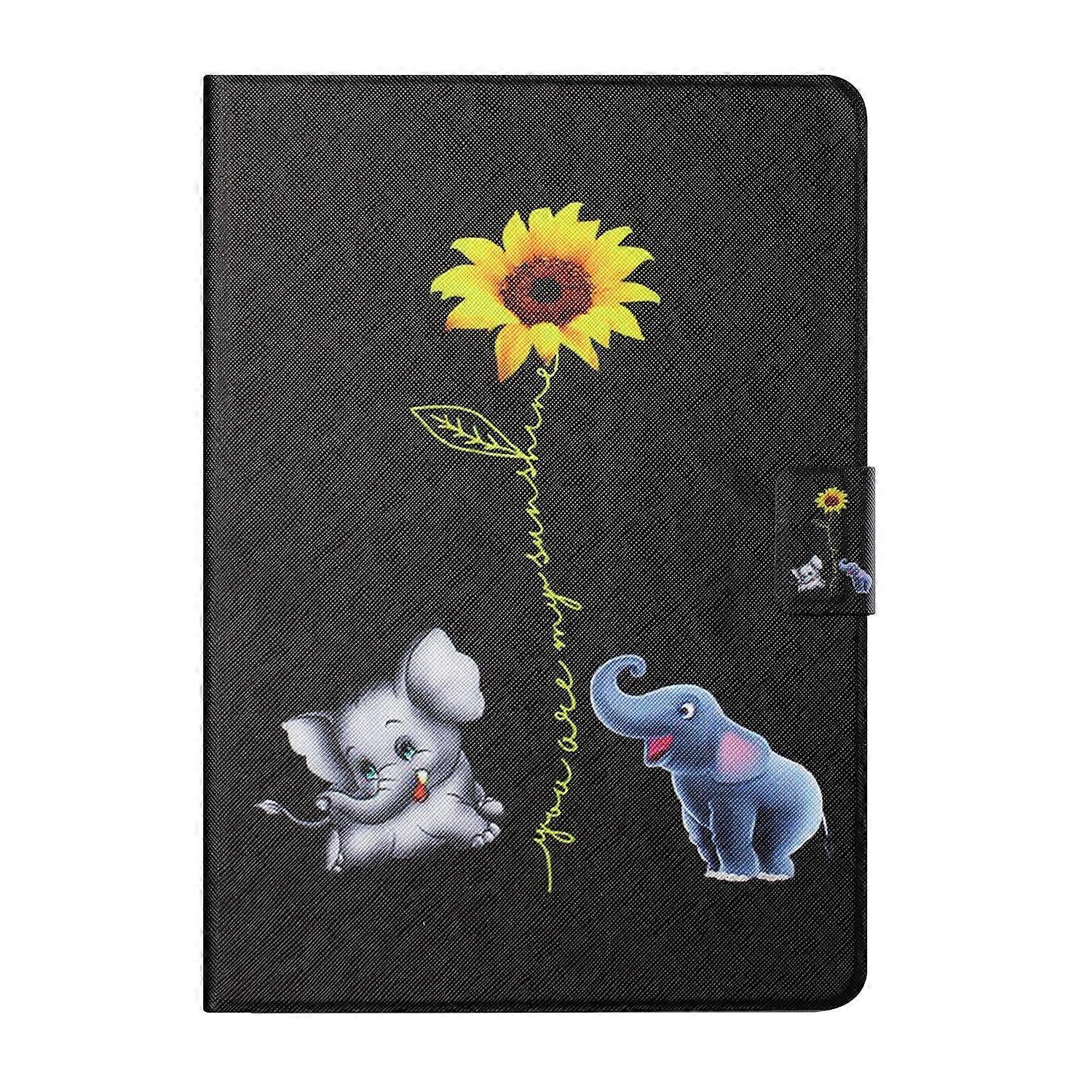 Tablet Case For Lenovo Tab M10 HD 2nd Gen TB-X306X Colored Drawing Horizontal Flip Leather Case with Holder &Card Slots &Sleep / Wake-up Function(Elep