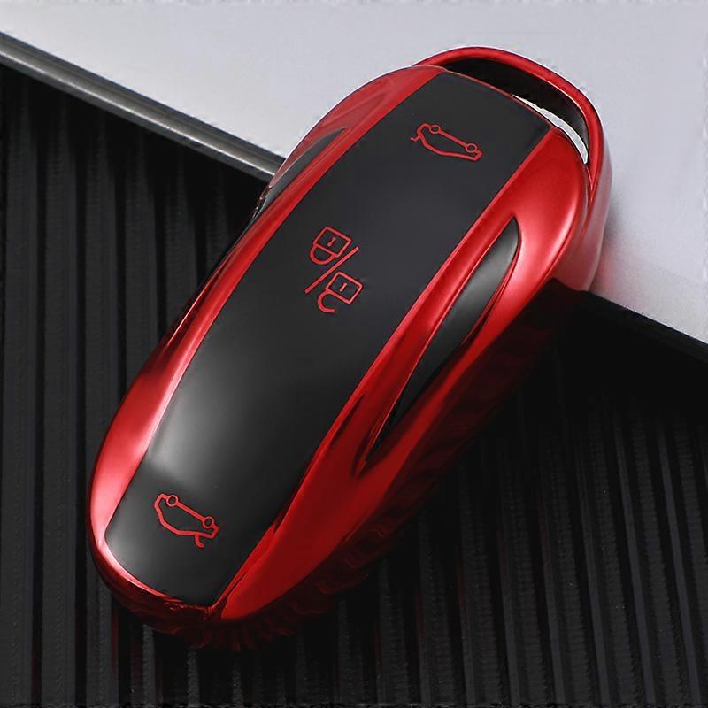 Zeratul Auto for Tesla Model 3 Model Y Model X Model S TPU Car Smart Key Cover Case Fob Key Shell Bag Holder Accessories