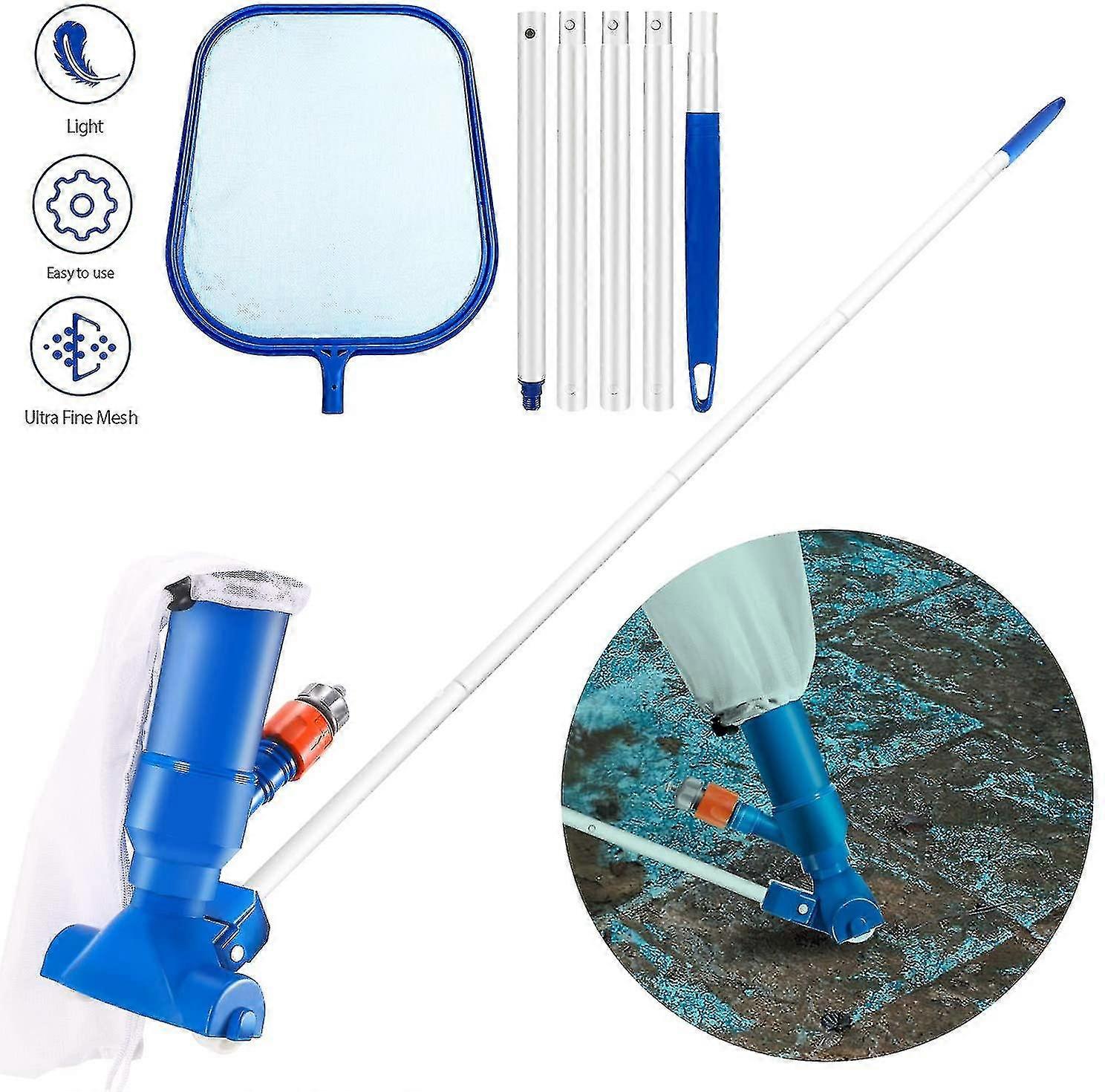 Pool Cleaning Maintenance Kit With Telescopic Pole, Pond Vacuum Cleane