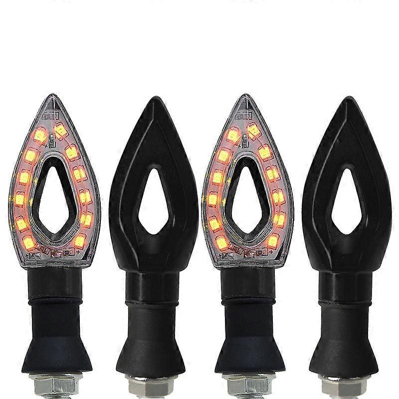 4pcs Motorcycle Turn Signals LED Light Flowing Water Blinker Flashing Indicator Bendable Flashing Lights FOR YAMAHA KAWASAKI BMWMotor Vehicle Lighting