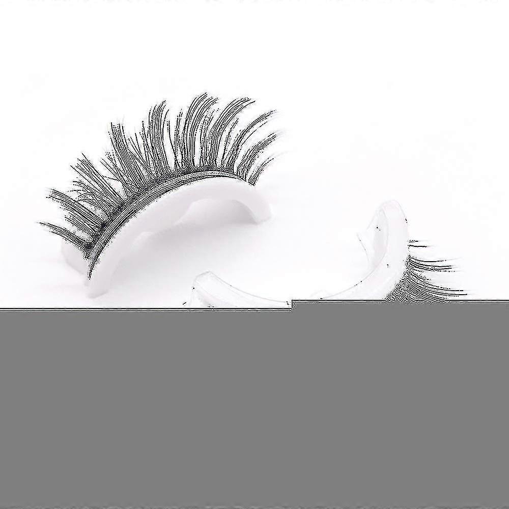 1 Pair Natural Eyelashes Reusable Self-adhesive Artificial Eyelashes Glue-free