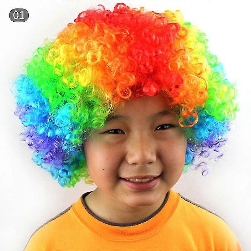 Dzieci Dorosły Klaun Peruka Okrągła eksplozja Włosy Kapelusz Party Akcesoria Fryzura