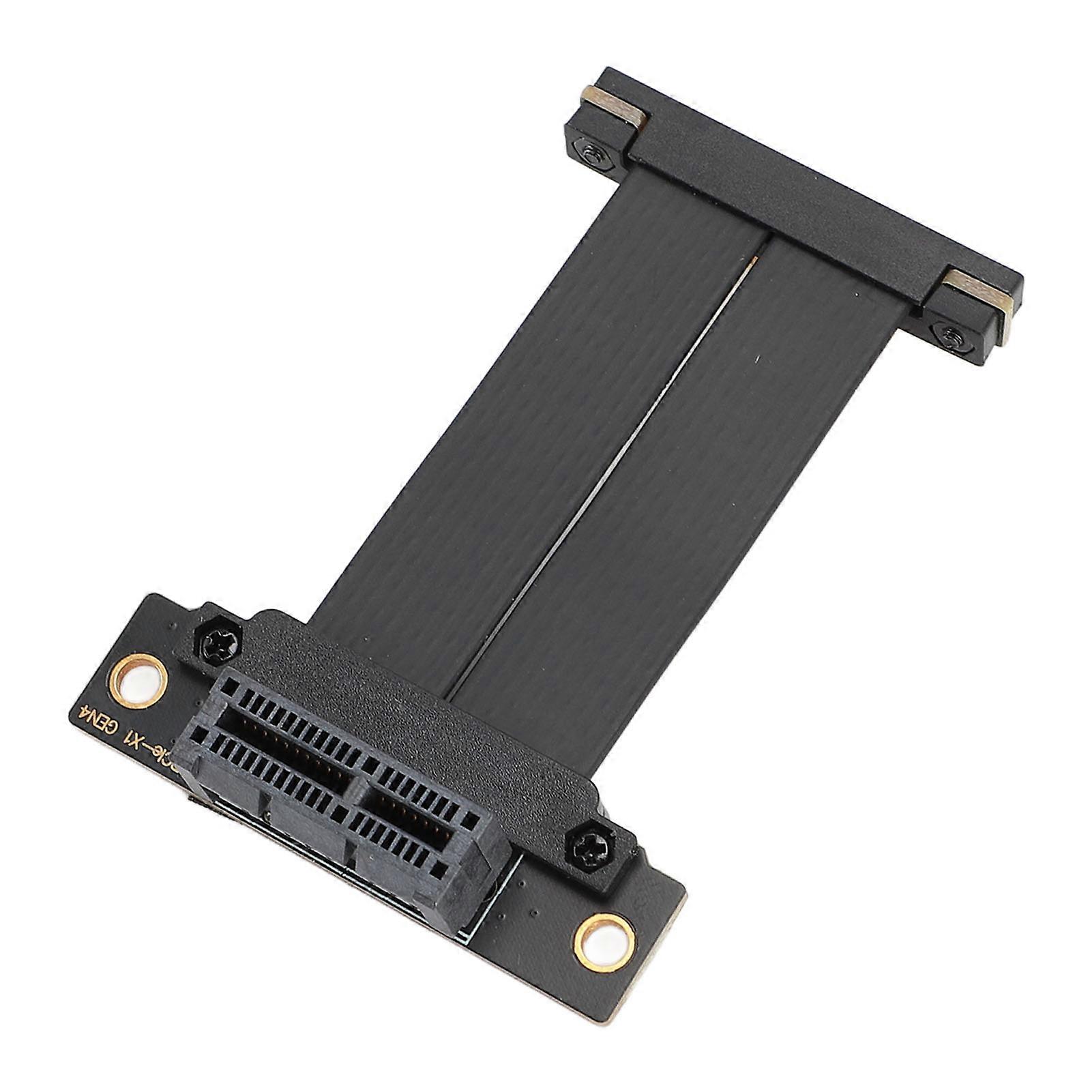 PCIe 4.0 X1 Extension Cable 5cm Dual 90 Degree Right Angle GPU Riser Cable for WiFi Card Sound Card Compatible