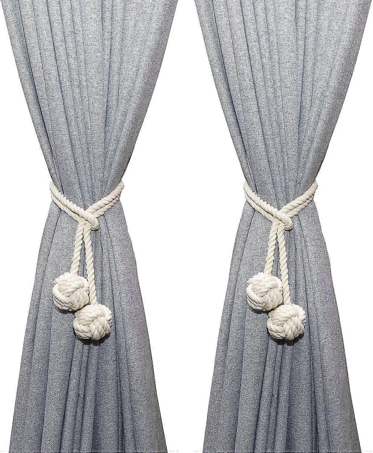 Cravatte per tende a mano a maglia corda di cotone supporto per tende a mano a maglia fibbia per tende clip di corda con