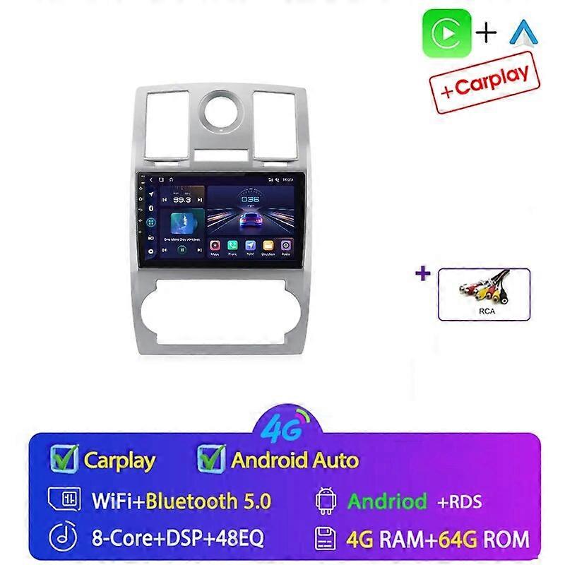 For Chrysler Aspen 300C 2004 -2008 2din Android 12 Car Radio Multimedia Player Carplay Stereo GPS DVD Head Unit 2din