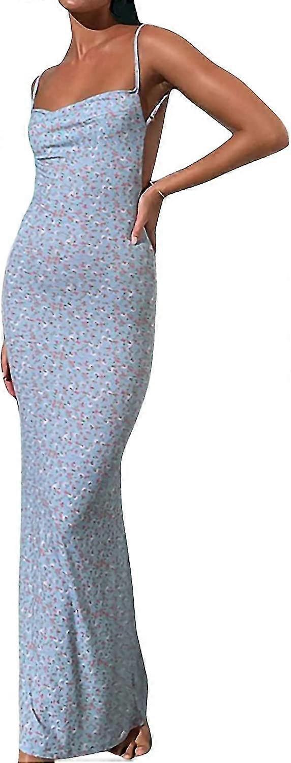 فستان نسائي مثير الصيف الرسن بلا أكمام عارضة حزب دبابة أعلى اللباس الأشرطة ميدي S-2xl-MXBC