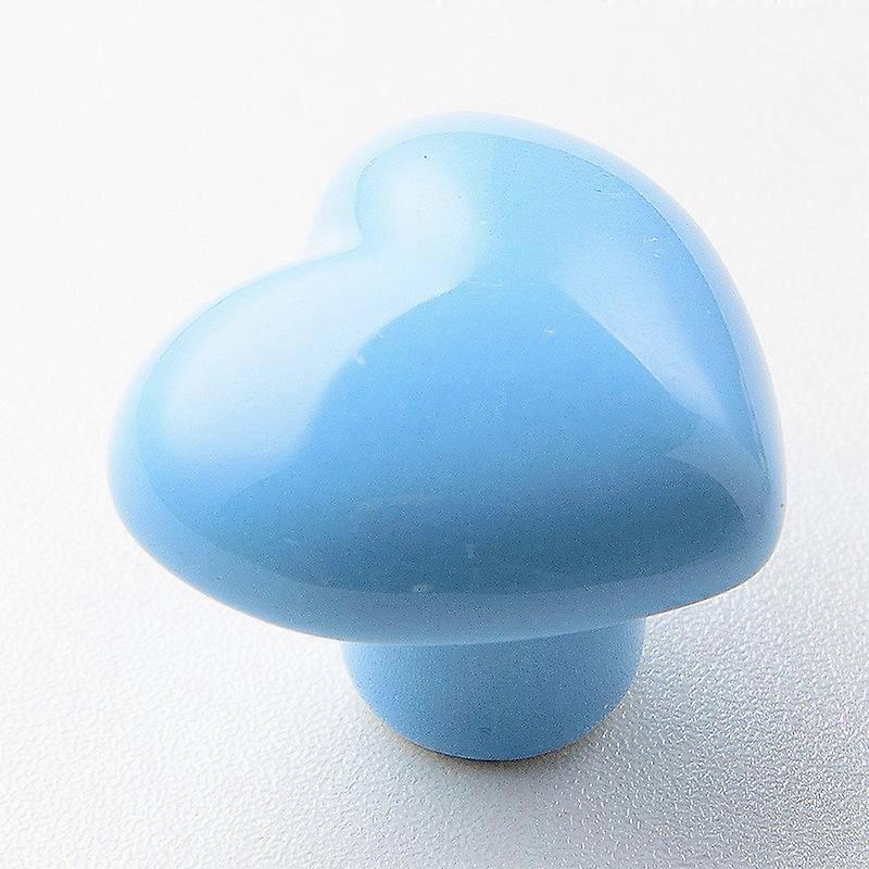 6PCS Children's Room Cartoon Cute Brass Ceramic Cabinet Door Drawer Single Hole Handle Love Single Hole Handle