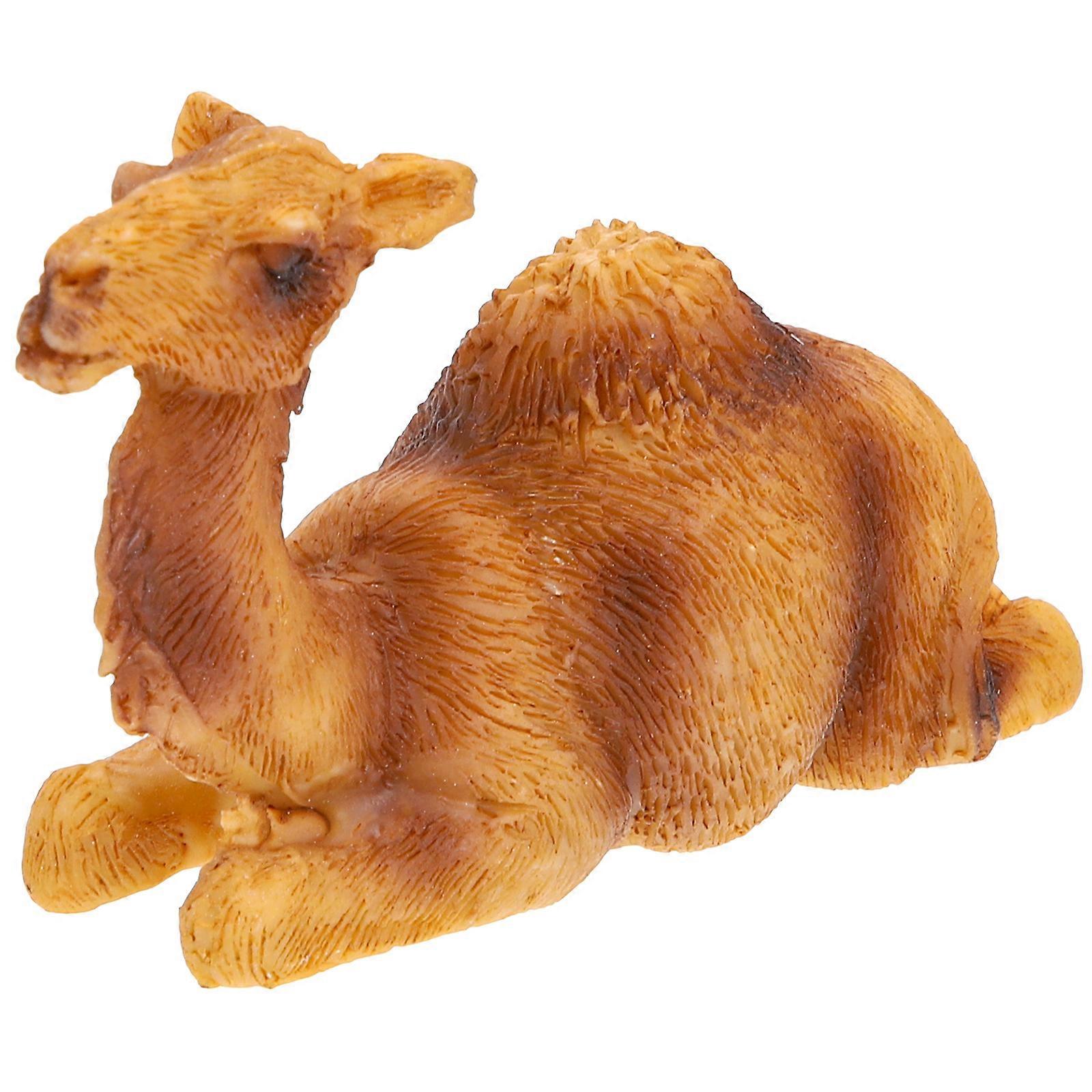3pcs Simulation Camel Figurines Wild Animal Models Creative Desktop Ornaments