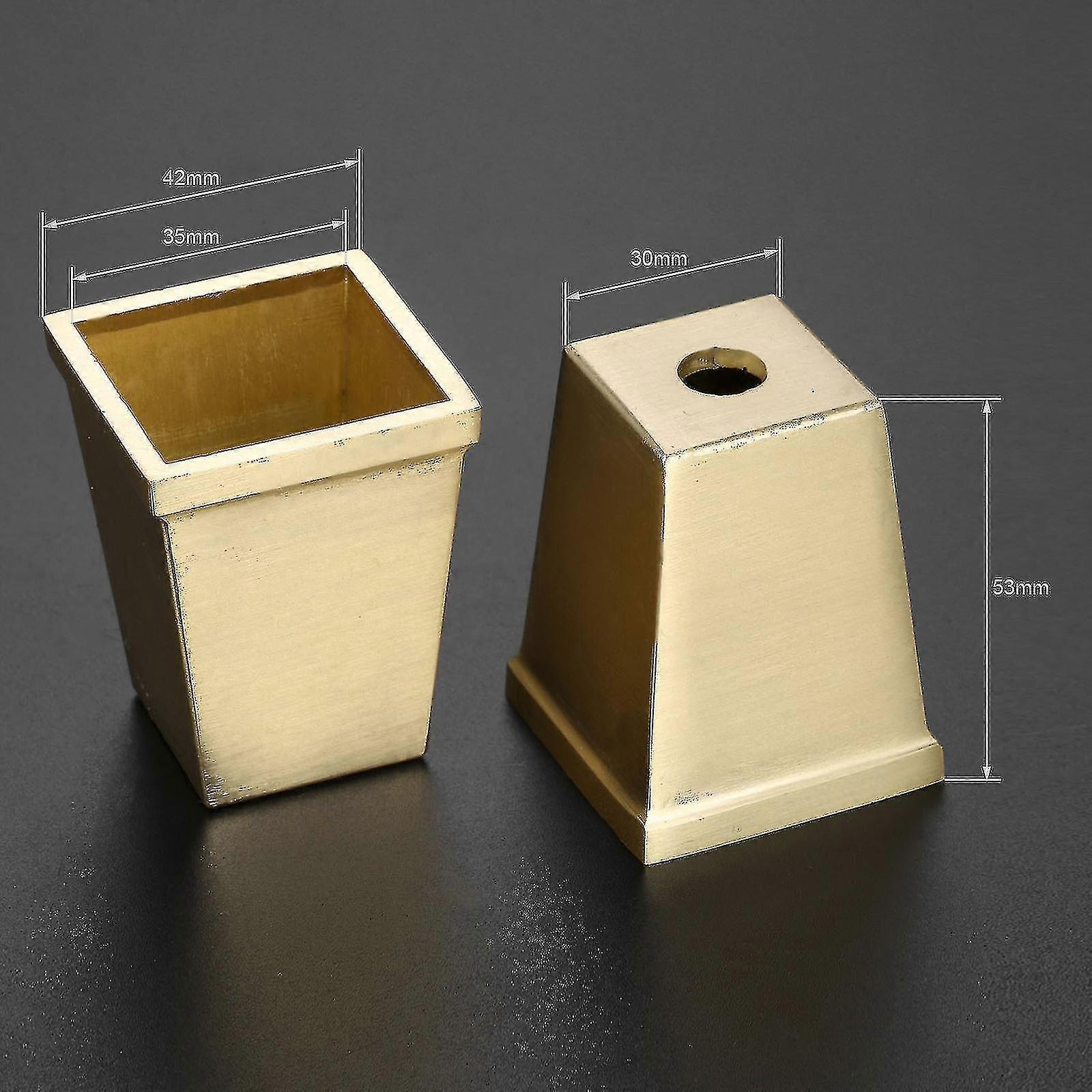 1pc Furniture Leg Cover Solid Copper Tip Brushed Brass Table Chair Cylinder/cone Feet Cap Protect Decor 20-42mm Bottom Safe Pad05468#