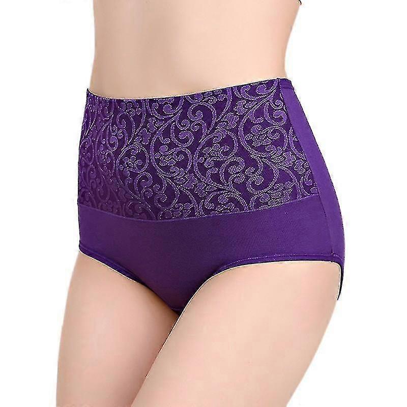 Kvinnors high waist Mage Kontroll briefs andas solid färg trosor