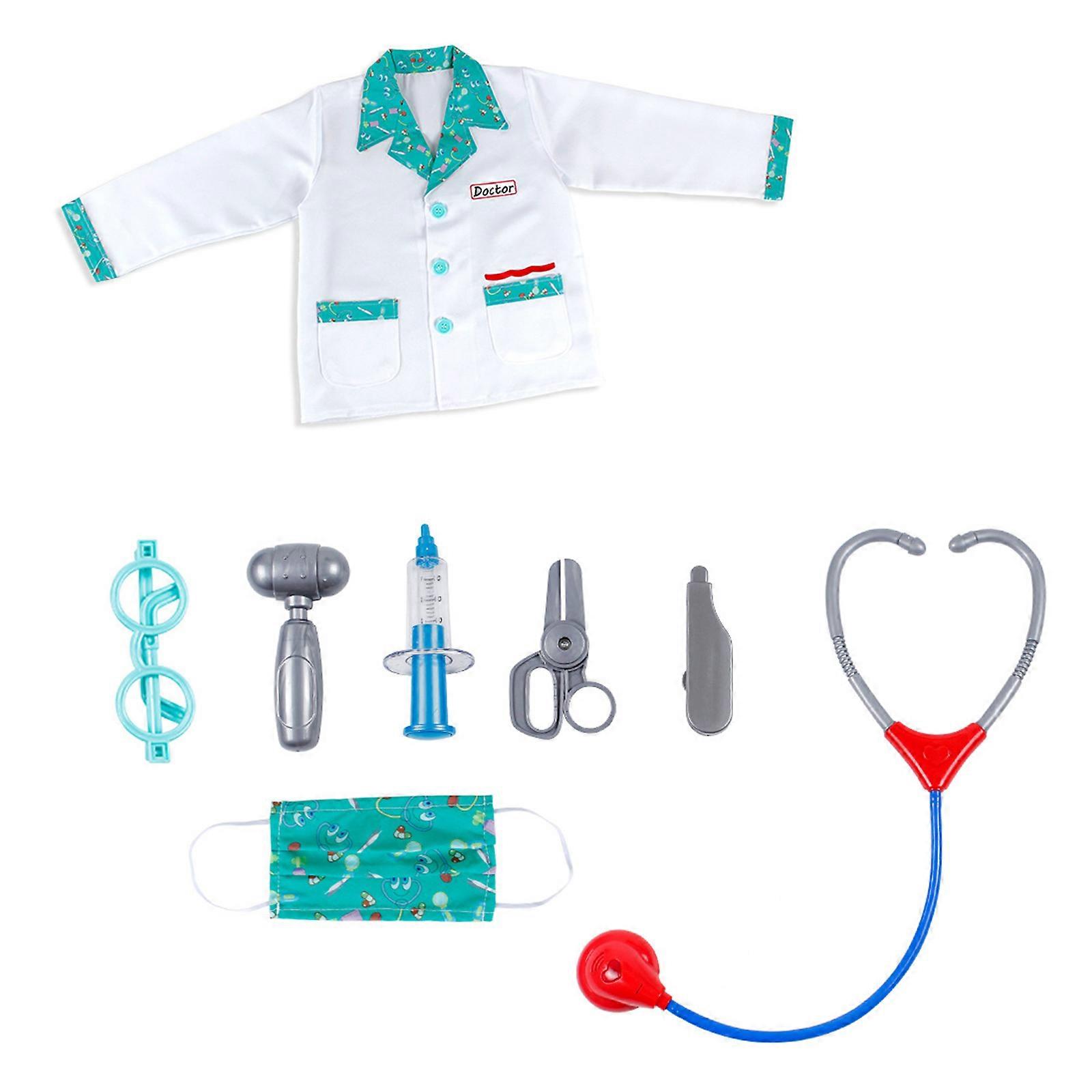 Doctor Role Play Dress-Up Set - Προσποιηθείτε το κοστούμι παιχνιδιού και το κιτ με στηθοσκόπιο για τα παιδιά