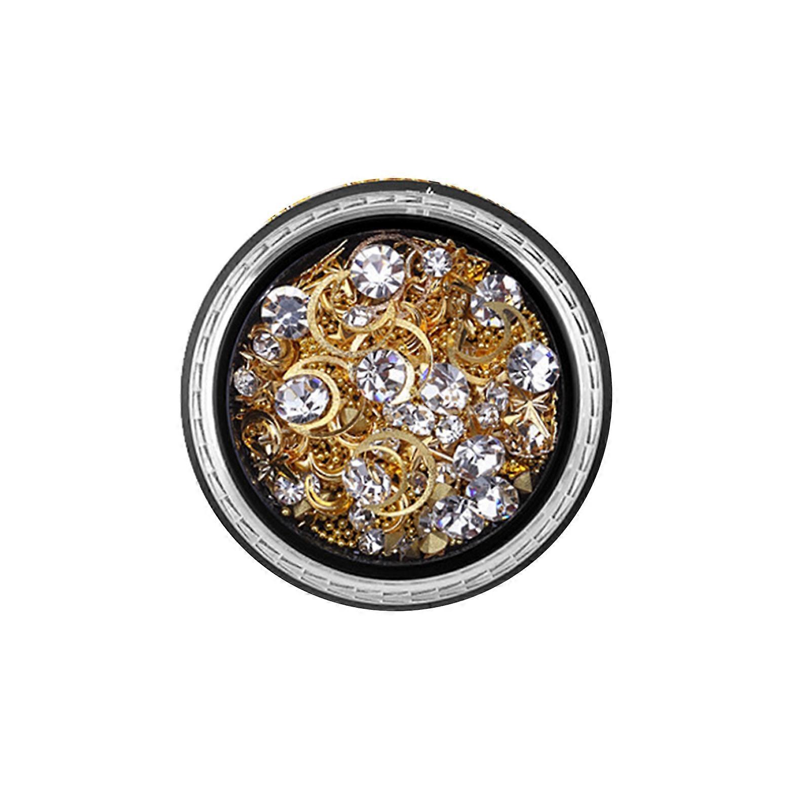 Mixed Copper Sheet Rivet Star Moon Pattern Nail Art Tips Sequins Decal Tool QinHai