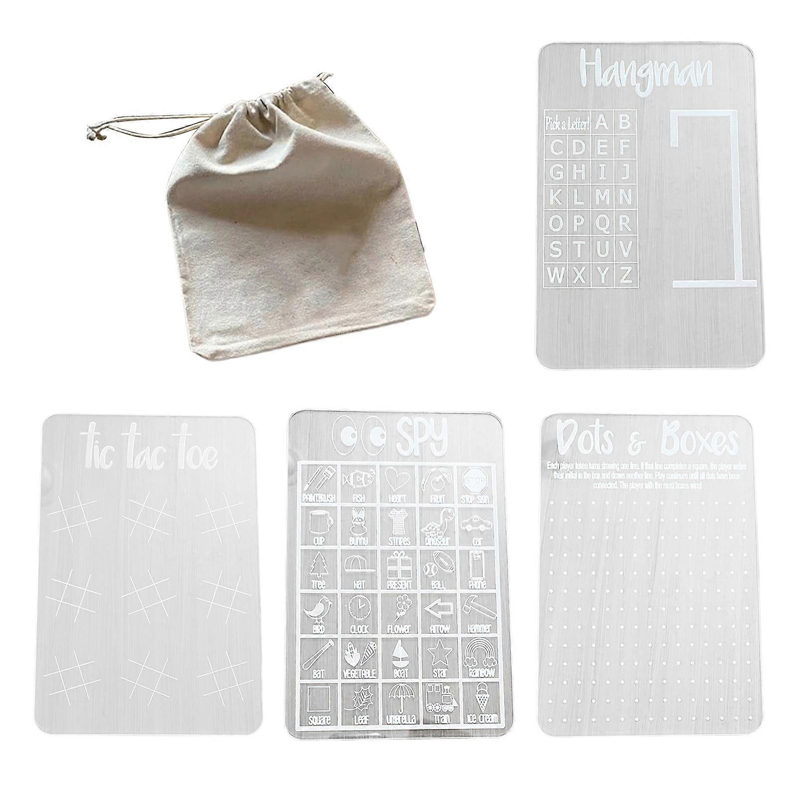 QingHai Dry Erase Game Board Travel Game for Kids Reusable Dry Erase Game Clear Acrylic Board for Family Friends